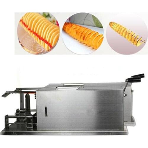 Spiral Chips Twisted Potato Slicer French Fry Cutter Potato Tower Making Machine Hand Shake automatic stretching potato Machine