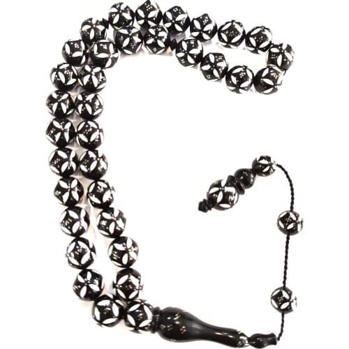 Prayer Bead Tasbeeh Muslim Kuka Rosary Tesbih Glazing Metal Marquetry High Quality 33 Gift Natural Palm Fruit Lathe And Handmade