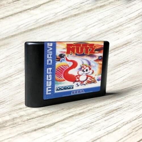 Mr. Nutz - EUR Label Flashkit MD Electroless Gold PCB Card for Sega Genesis Megadrive Video Game Console