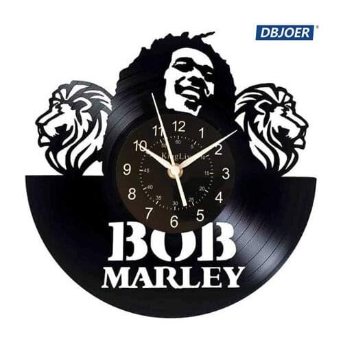 Bob Marley Vinyl Record Wall Clock Fan Art Handmade Decor Unique Decorative Vinyl Clock 12" (30 cm)