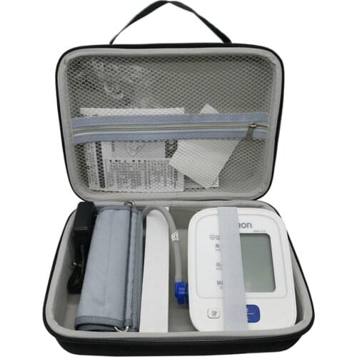 New Arm Blood Pressure Monitor Storage Bag Portable Shockproof Waterproof EVA Carry Hard Case Pouch Medical Organizer for Omron