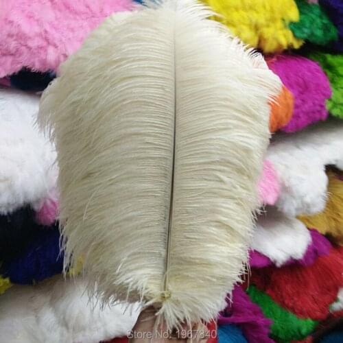 Wholesale 100 pieces /lot beautiful ivory white ostrich feathers 20-22 inches / 50-55 cm free shipping