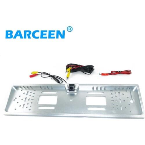 EU car license frame camera car rear view camera 170 wide viewing degree silvery water-proof+shock-proof+night visin on sale