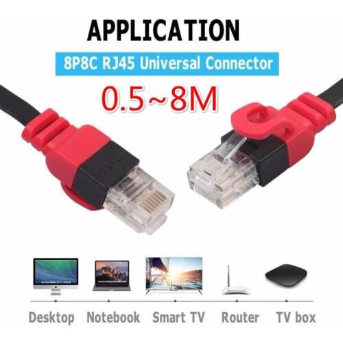 0.5M 1M 2M 3M 5M 8M RJ45 CAT6 Network Cable Ethernet Cable Patch LAN Line Patch Cord Computer Cables Extender For Tablet PC