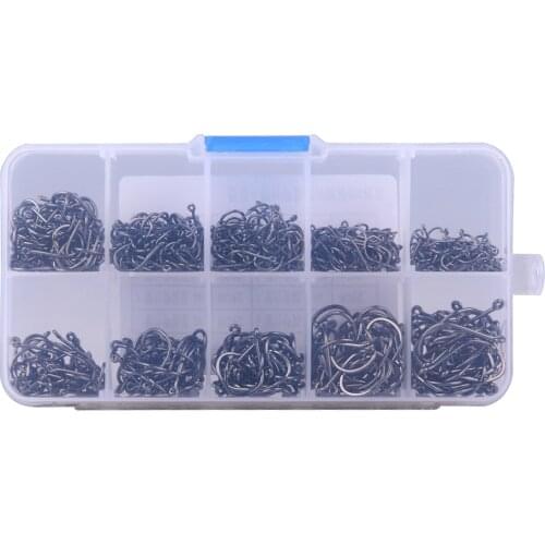 Carbon Steel Thorns Narrow Bait Hooks Single Circle Fishhook Fly Fishing Jip Sharp Barbed Offset Place Avoid Children