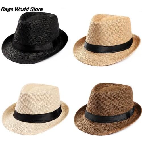 Newest Western Straw Cowboy Hat Men Retro Casual Sun Hat Spring Summer Autumn Beach Breathable Cap Beach Hat For Men Women