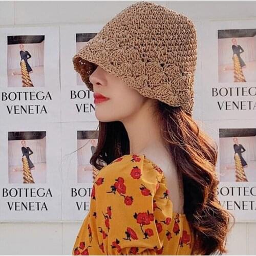 Straw hat For women fisherman Hat summer breathable Sun Bucket Bonnet peaked cap Panama hat bonnet Fishing hat chapeu bucket