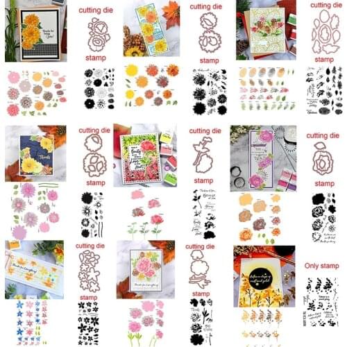 Layered Florals Metal Cutting Dies&Cordinating Stamps For Scrapbooking Craft Die Cut Card Making Embossing Stencil Photo 32