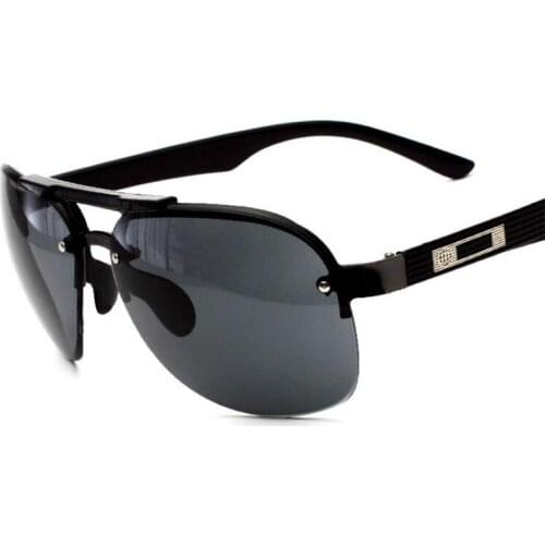 Classic Aviation Sunglasses Men Metail Frame Quality Oversized Spring Leg Driving Men Brand Design Pilot Male Pilot Sun Glasses