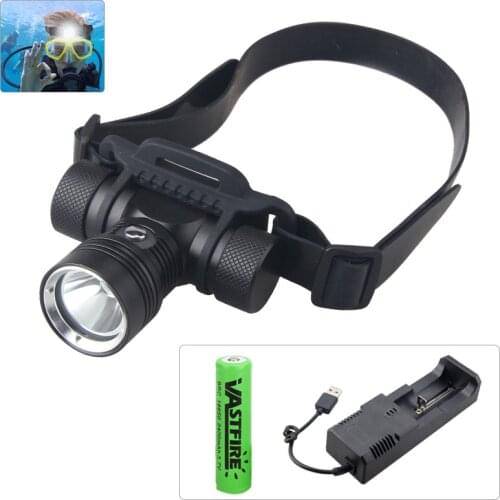 Diving LED headlamp Aluminum Waterproof Flashlight XM-L L2 Underwater 100 Meter Dive headlight Lamp Light For Outdoor Hunting