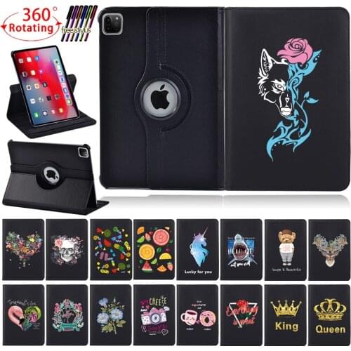 360 Rotating Tablet Case for Apple IPad Air 1/2/Air 4th Gen 2020/Air 3rd Gen 2019 Anti-Drop Pu Leather Bracket Cover Case+Stylus