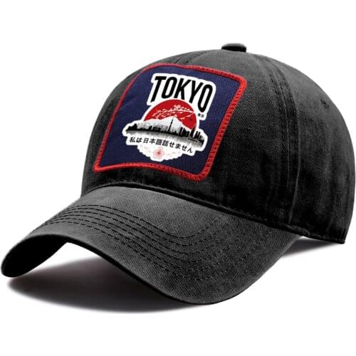 Tokyo I Dont Speak Japanese Riding Hats Summer Sports Baseball Caps Adjustable Cotton Snapback Hat Outdoor Unisex Baseball Cap