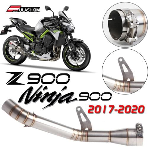 304 steel z 900 ninja 900 Slip On For kawasaki Z900 Ninja900 Motorcycle Exhaust Muffler Modified Middle Link Pipe 2017-2020