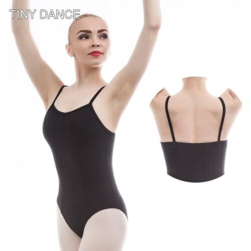 Girls Gymnastics Leotard Black Cotton Leotards for Women Ballerina Dance Bodysuit Shaping Cloth Adult Ballet Dance Leotard D0028