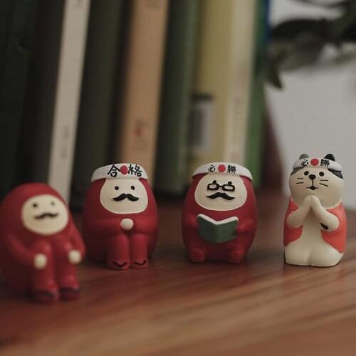 1 PC Cute Japanese Style Resin Crafts Dharma Ornaments for Student Desktop Decoration Gifts Exams Pray