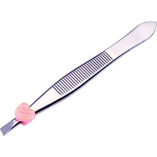 2pcs Stainless Steel Eyebrow Tweezers Eyebrow Trimmer Shaper Facial Beard Hair Remover Puller Slanted Tip Makeup Beauty Tools