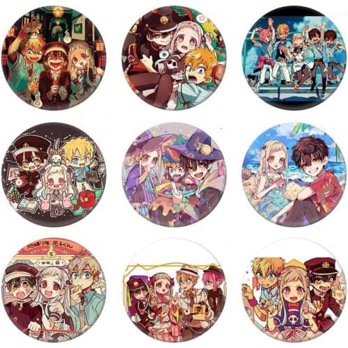 2020 Anime Jibaku Shounen Hanako-kun x Yashiro Nene Cute Badges Pin 6 Pieces Schoolbag Backpack Decorate 5.8CM