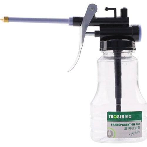 250ml Car Oiler for Greasing Transparent Oil Can Lubrication High Pressure Pump Oiler Lubricating Oil Plastic Machine Grease Gun