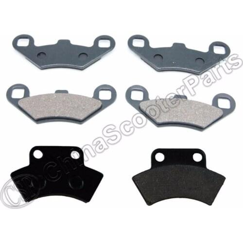 3 Pairs Semi-metallic non-asbestos FRONT & REAR BRAKES PADS For 1996 1997 POLARIS 500 SPORTSMAN