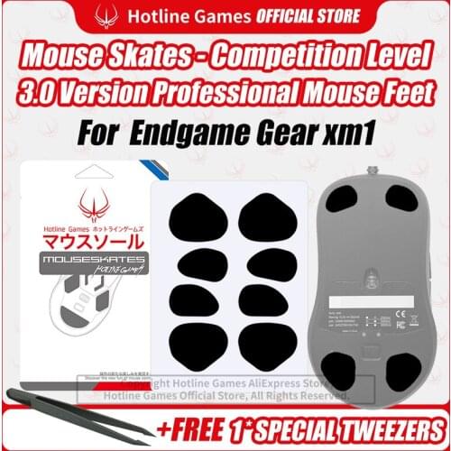 Hotline Games 3.0 Competition Level Mouse Skates Mouse Feet Pad Replacement Feet for ENDGAME GEAR XM1 0.28mm/0.8mm Thickness