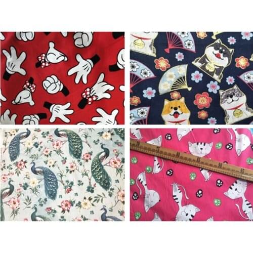 50*145cm Cartoon frog animal christmas penguin 100% Cotton Fabric For Sewing diy Patchwork child Shirt handmade
