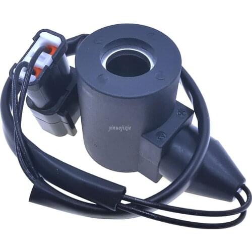 Excavator accessories suitable for Komatsu PC60-7 pilot safety lock rotary walking solenoid valve coil 24V