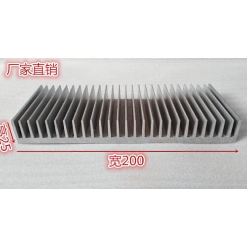 200*25*100mm Aluminum radiator Cooling fin width 200, height 25,length 100 hole processing customization oxidation radiator