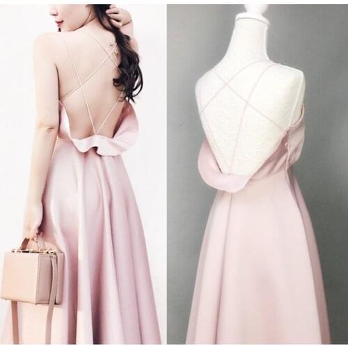 Satin spring and summer crystal satin pink silk dress wedding gauze glossy fabric designer fabric