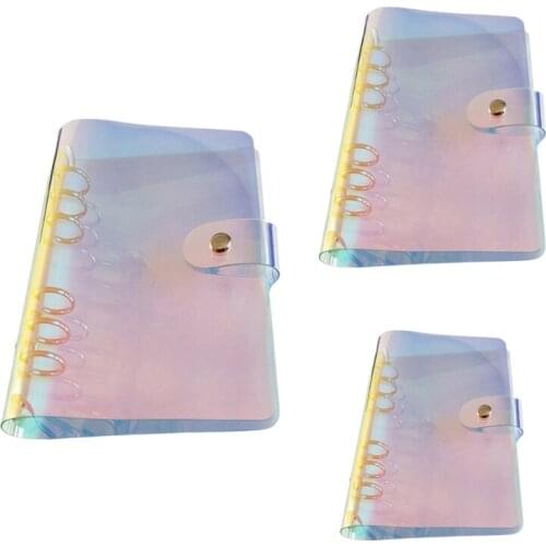 6 Hole PVC Loose Leaf Binder Notebook Notepad Sketchbook Business Journal Agenda