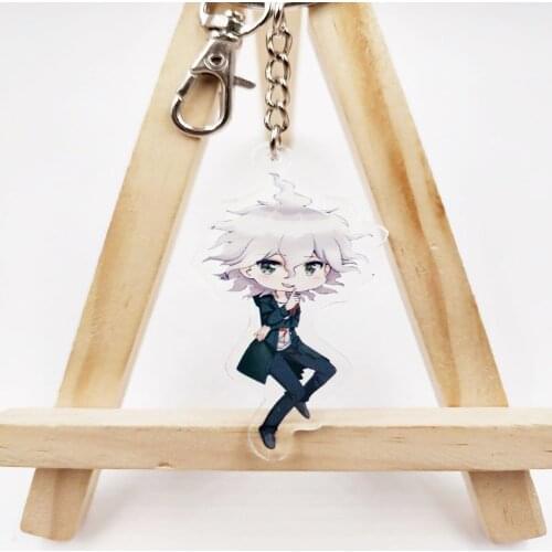 Anime Danganronpa Dangan Ronpa Komaeda Nagito Anime Acrylic Pendant Keychain Figure Collection Model Toy Gifts Cosplay