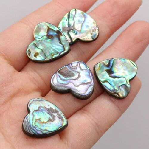 Natural Shell Beads Heart Shape Abalone Loose Bead for Fashion Jewelry Making Necklace Earrings Accessories 20mm