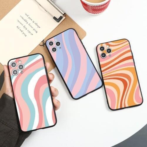 Stripes Case For Huawei Honor P30 P20 P40 10 20 10i Lite E Pro 8X 9X 8A P Smart 2021 Y7a Y7 Y6 Y9 Prime 2019 Silicone TPU Fundas