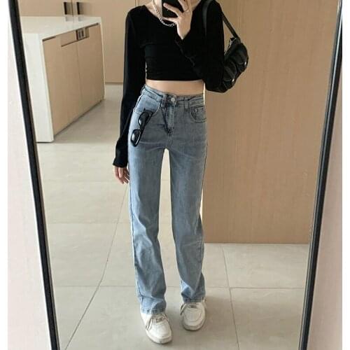 Jeans Women Denim Pants Denim Clothing Vintage Pants Boyfriend Jean Streetwear Straight PantsWide Leg Jeans Casual 2021 Loose
