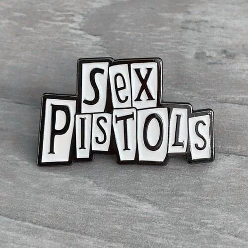 Sex Pistols God Save The Queen Brooch Pins Enamel Metal Badges Lapel Pin Brooches Jackets Jeans Fashion Jewelry Accessories