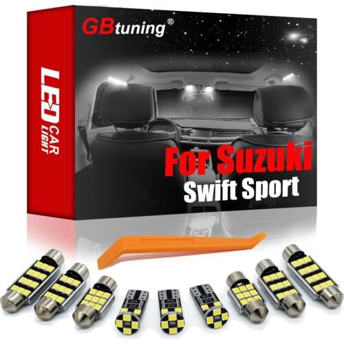 GBtuning Canbus LED For Suzuki Swift Sport 2004 2007 2010 - 2020 Vehicle Indoor Dome Lamp Accessories Interior Reading Light Kit