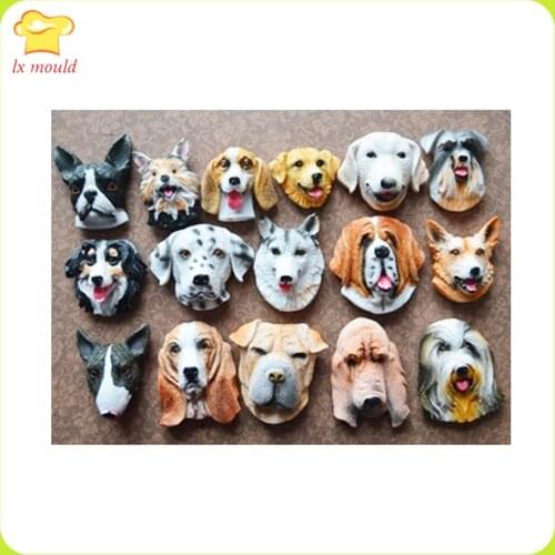 Dog Head Chocolate Mould Cake Decorating Silicone Molds
