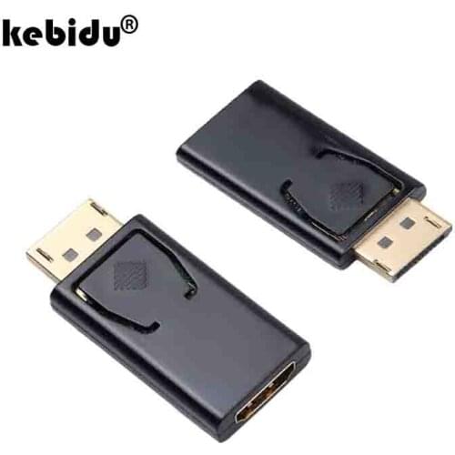 Kebidu Display Port v1.1 DP Male to HDMI-compatible Female Converter Cable Adapter Video Audio Connector for HDTV PC up to 1080p
