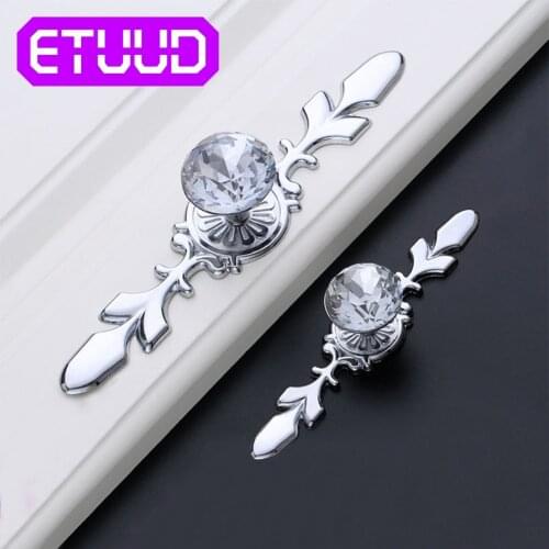 Crystal Glass Kitchen With Screws Diamond Door Pullers Drawer Knobs Pull Shoebox Cupboard Closet Hardware Cabinet Handles Luxury