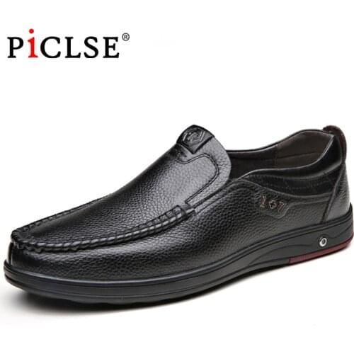 Large Size Genuine Leather shoes Men Loafers Business Casual Leather Shoes Comfortable Slip On Men Flats Moccasins Men shoes