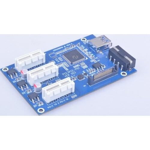 NEW Mini PCIe 1 to 3 PCI express 1X slots Riser Card Mini ITX to external 3 PCI-e slot adapter PCIe Port Multiplier Card