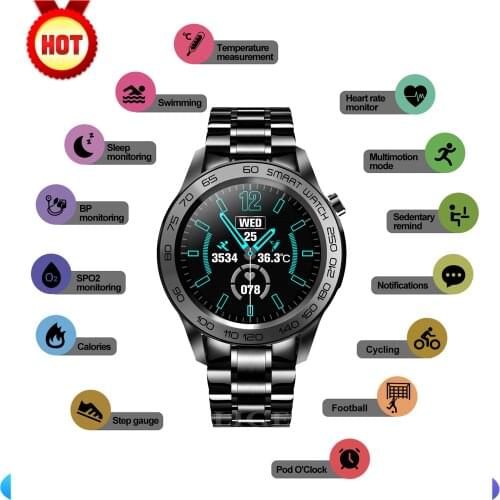 LIGE New Sport GPS Smart Watch Men Full Touch Fitness IP67 Waterproof Watches Thermometer Heart Rate Monitor Smartwatch For Men