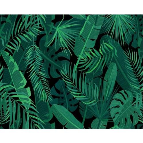 Tropical Watercolor Plantain Palm Leaves Birthday Party Backdrop Baby Shower Room Decor Photo Booth Studio Prop