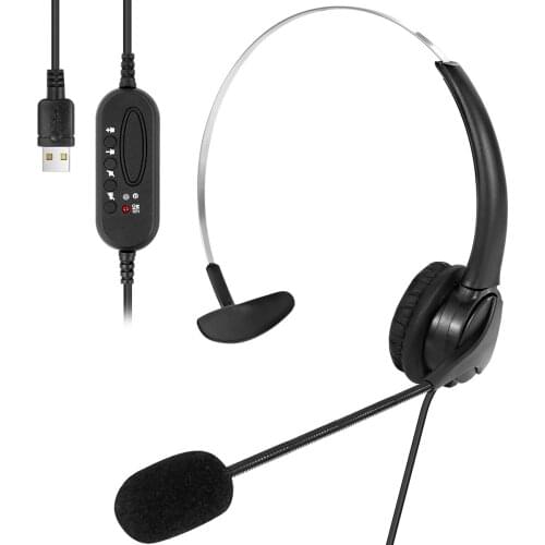 Universal USB On-Ear Headphone Wired stereo Headset Earphone with Mic Home online class learning headset for Laptop Desktop