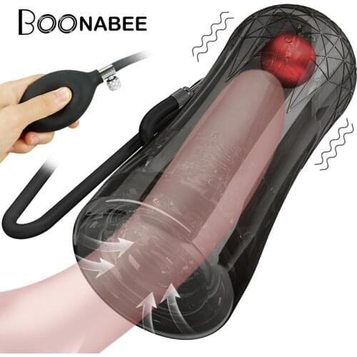 Newest Airbag Squeeze Vacuum Sex Cup Male Masturbator Endurance Exercise Soft Pussy Vagina Sexy Pocket Sex Toys for Men Adults