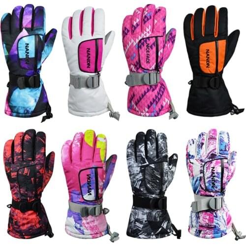 Womens And Mens Winter Outdoor Windproof Waterproof And Warmth Thickened Professional Ski Gloves