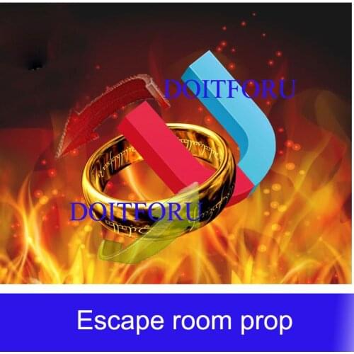 Live escape Real life escape room game prop magic ring to run away from the room; magic ring to open the door, magnetic sensor