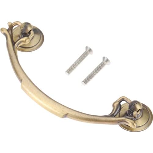 1pc Cabinet Knobs And Handles Antique bronze 121*41mm Cupboard Door Pull Wooden Box Furniture Hardware