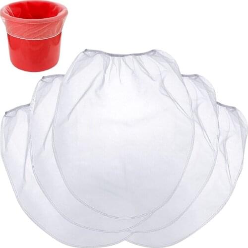 25 Pcs 5 Gallon Elastic Top Paint Strainer Bags White Fine Mesh Bag Paint Filter Bag For Hydroponics Painting Gardening Promotio