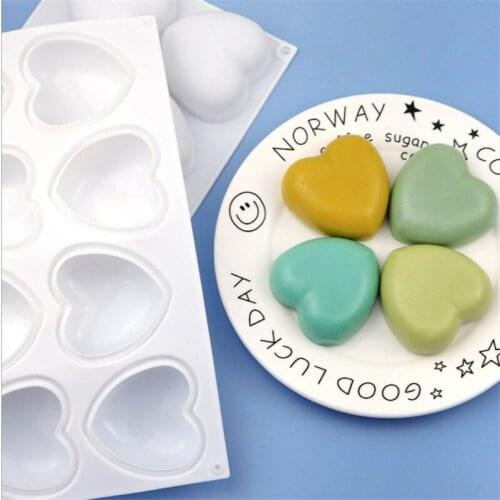 8 Grids Heart Shape Silicone Soap Mold Handmade Soap Making Molds DIY Chocolate Fondant Cake Mould Resin Crafts Cake Decoration