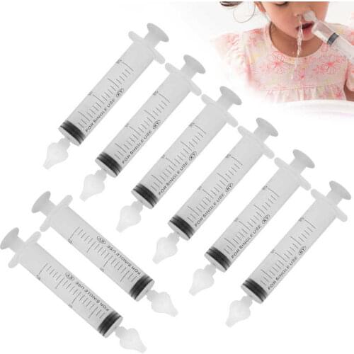 8pcs Baby Nose Clean Needle Tube 20ml Nasal Irrigator Syringe Multifunctional Catheter Tip Nose Cleaner for Baby Health Care